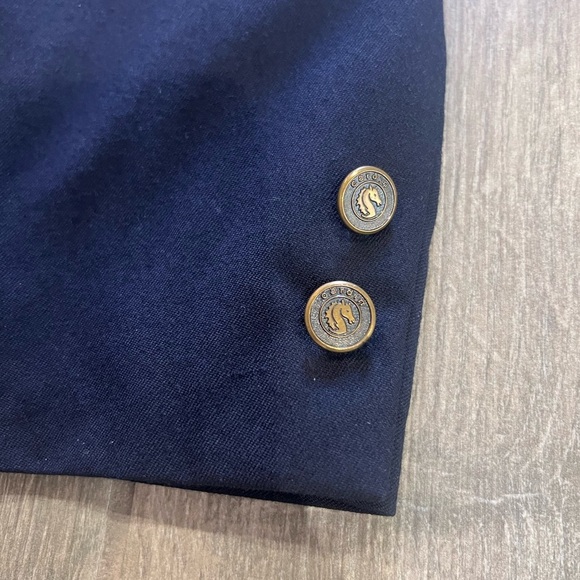 Vtg Men’s Pierre Cardin 100% Wool Dark Blue Single Breasted Blazer 42/44 R - Picture 4 of 12